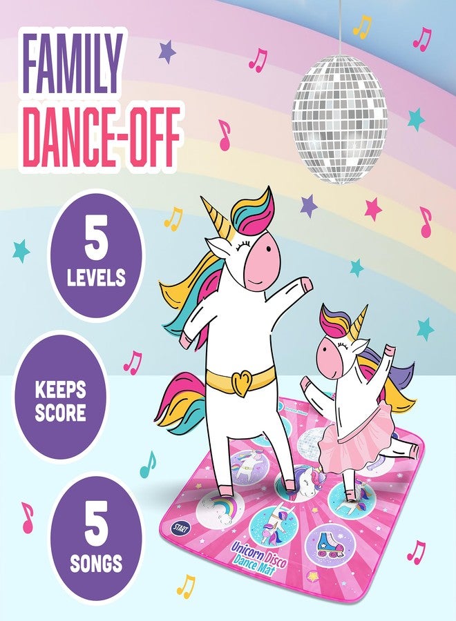 Klevly Unicorn Dance Mat for Kids Ages 6+ | Plays 5 Levels & 5 Songs | Unicorn Gifts for 6 Year Old Girl | Toys for Girls | Gifts for Girls - Image 5